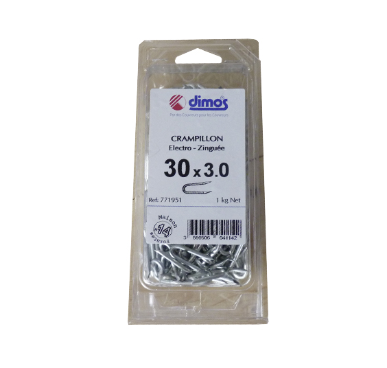CRAMPILLON ZINGUE 30X3MM